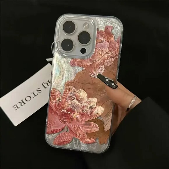 Apple iPhone 16 Pro/Max Elegant Metallic Floral phone case - Picture 5 of 5